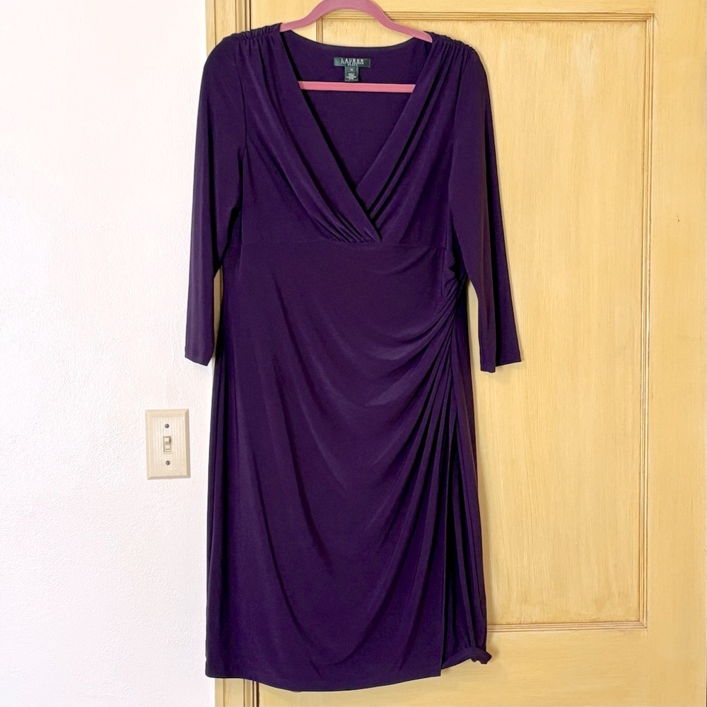 Lauren Ralph Lauren Purple Sheath Dress Size 16